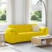 3-zitsbank Geel 220x77x82 cm Fluweel