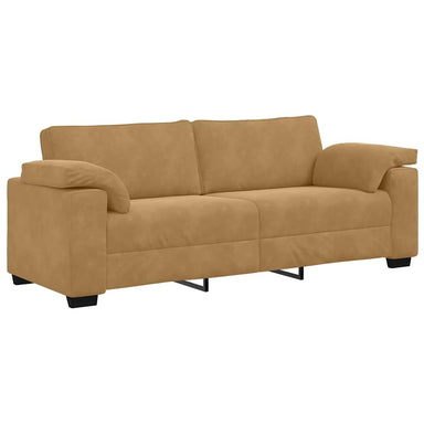 3-zitsbank bruin 220x77x82 cm fluweel