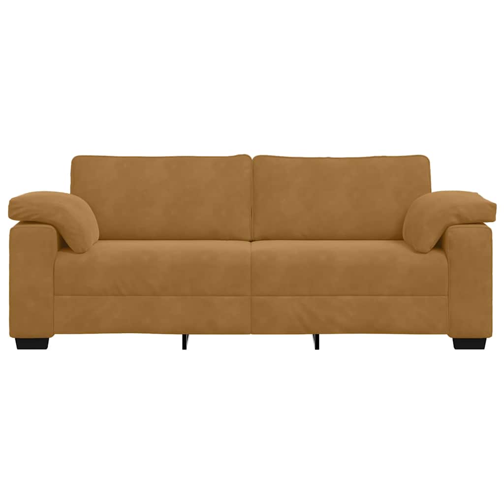 3-zitsbank bruin 220x77x82 cm fluweel