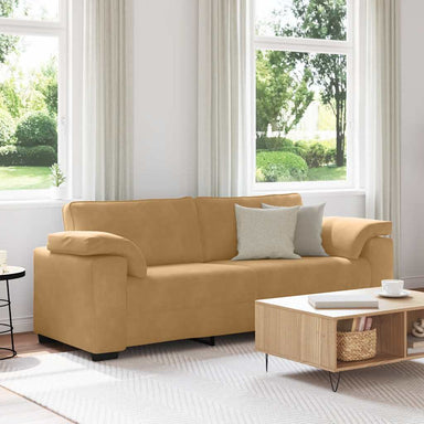 3-zitsbank bruin 220x77x82 cm fluweel
