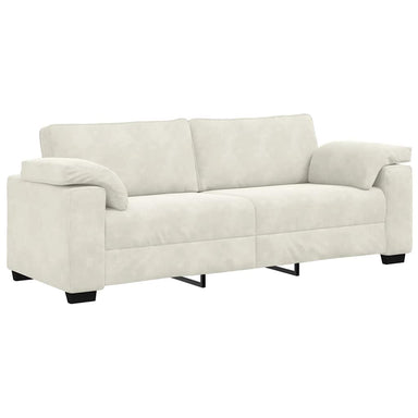3-zitsbank crème 220x77x82 cm fluweel