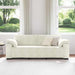 3-zitsbank crème 220x77x82 cm fluweel