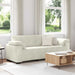 3-zitsbank crème 220x77x82 cm fluweel
