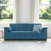 3-zitsbank blauw 220x77x82 cm fluweel