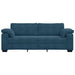 3-zitsbank blauw 220x77x82 cm fluweel