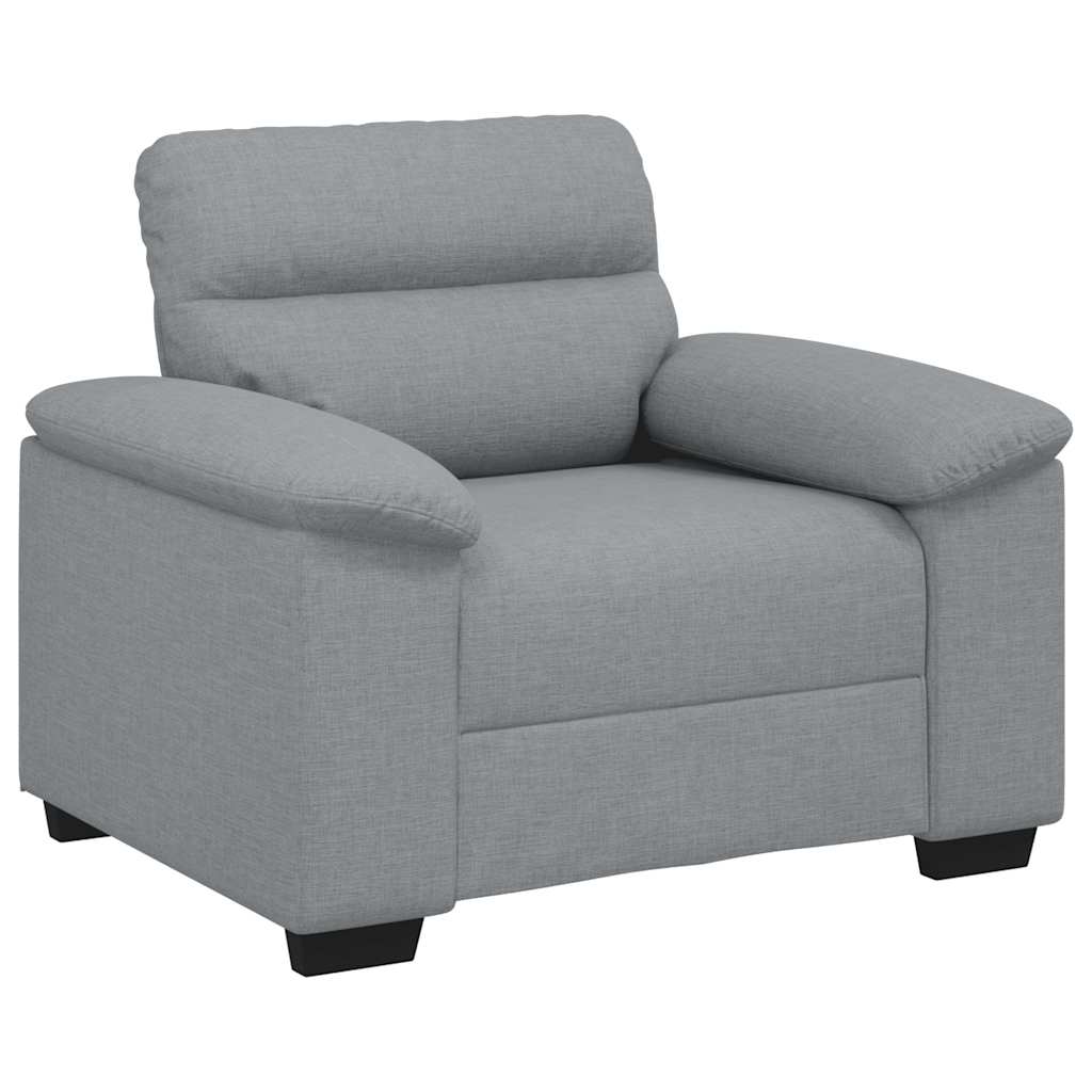 Fauteuil 100x81x84 cm stof lichtgrijs