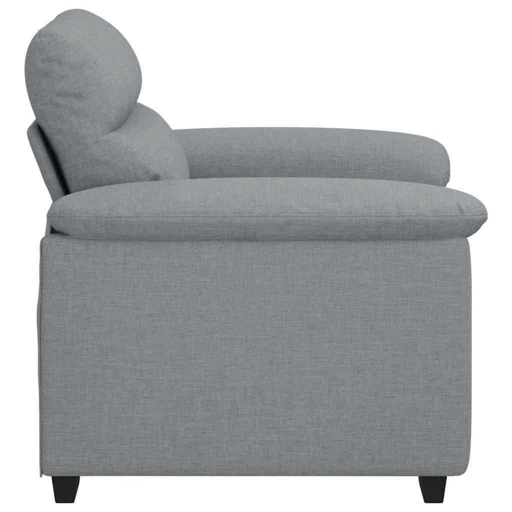 Fauteuil 100x81x84 cm stof lichtgrijs
