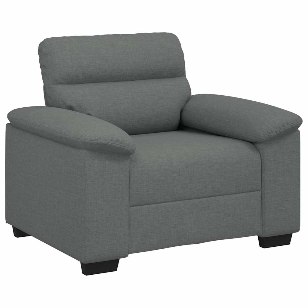 Fauteuil 100x81x84 cm stof donkergrijs