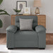 Fauteuil 100x81x84 cm stof donkergrijs