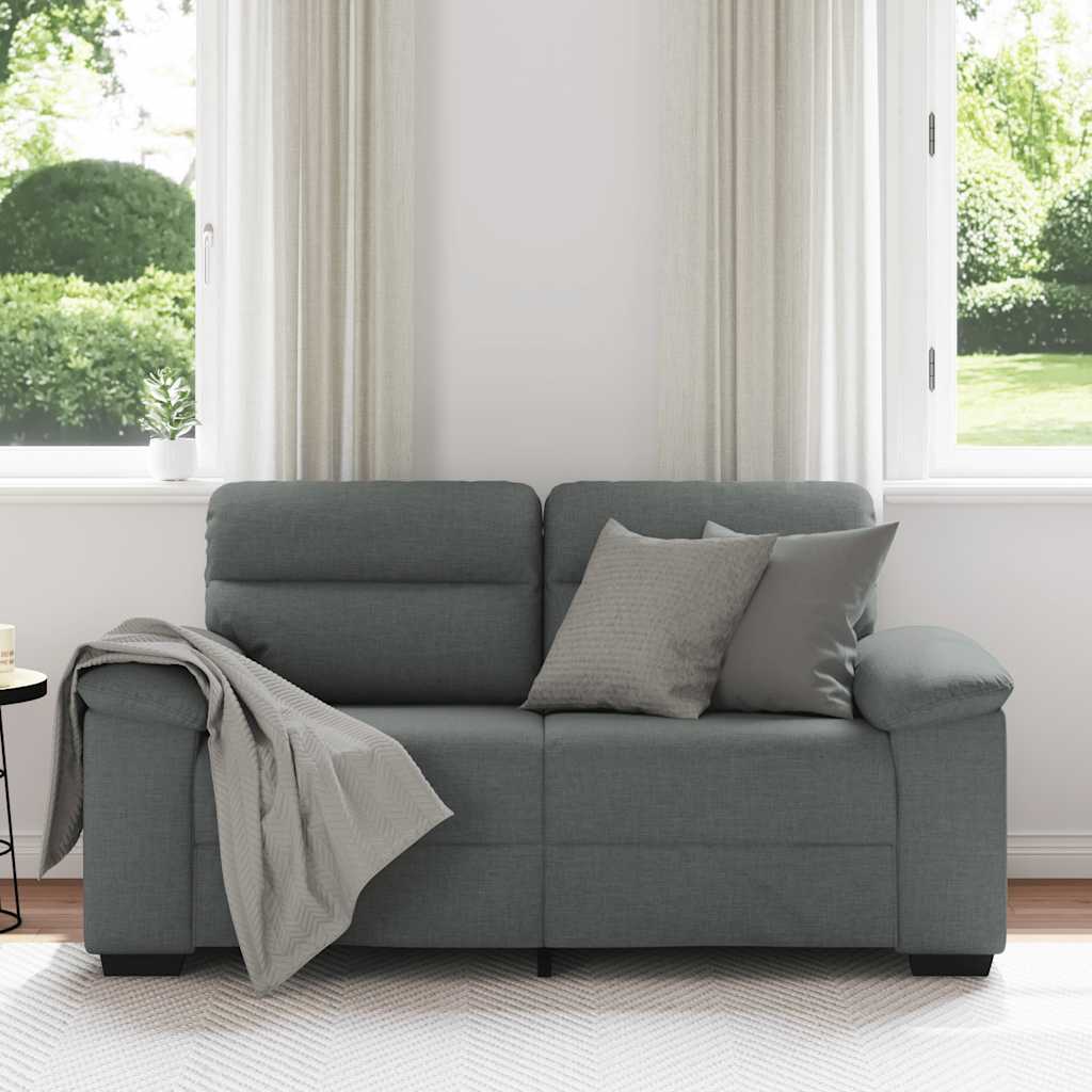 2-zitsbank 160x81x84 cm stof donkergrijs