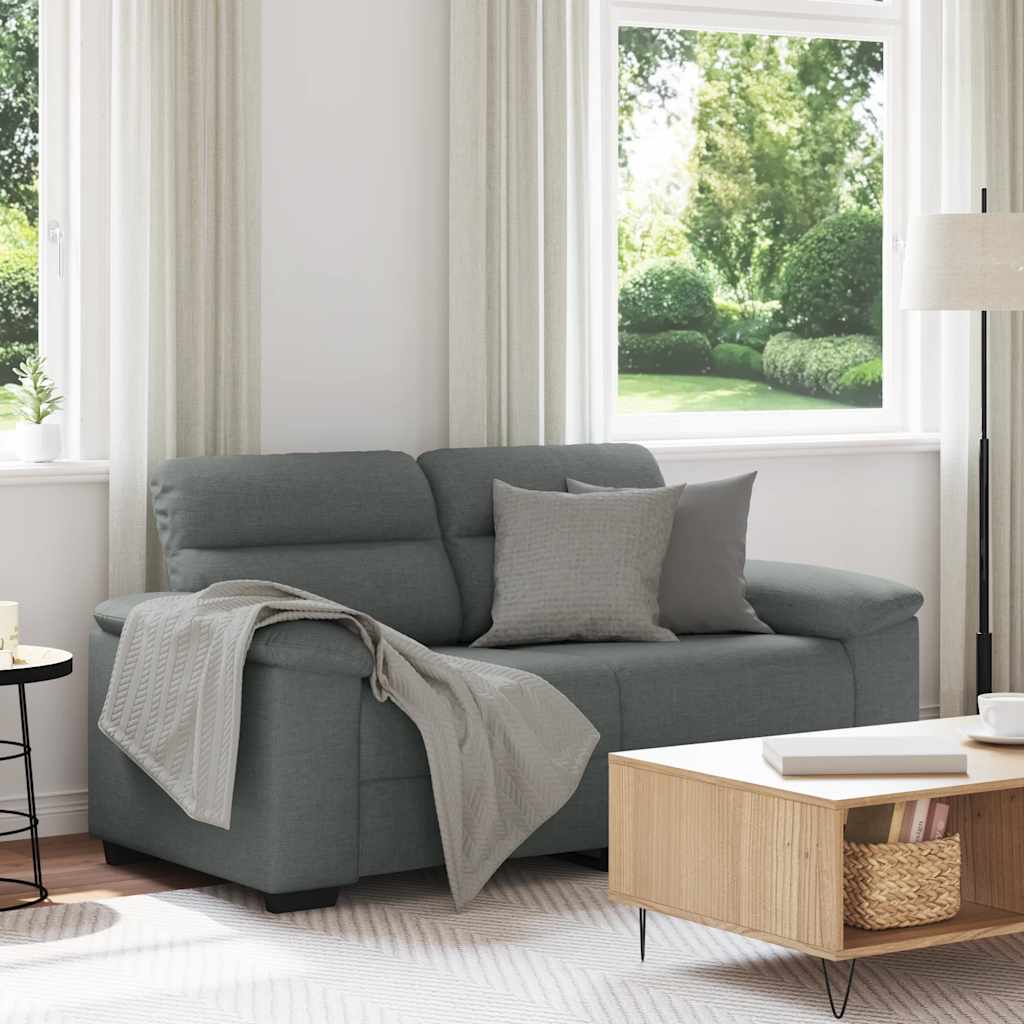 2-zitsbank 160x81x84 cm stof donkergrijs