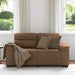 2-zitsbank bruin 160x81x84 cm stof