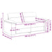 2-zitsbank 180x81x84 cm stof zwart