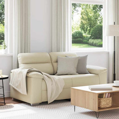 2-zitsbank crème 160x81x84 cm kunstleer