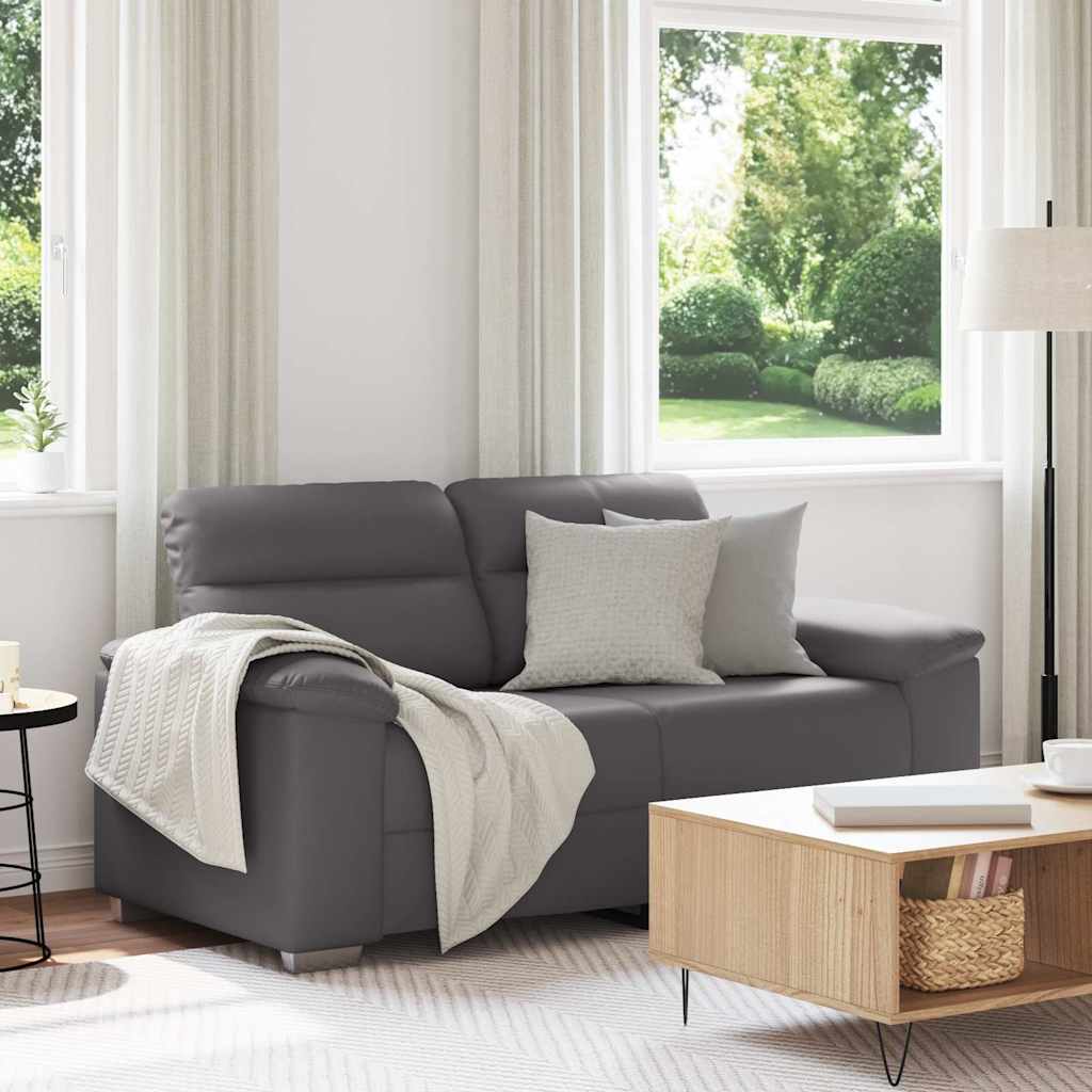 2-zitsbank grijs 160x81x84 cm kunstleer