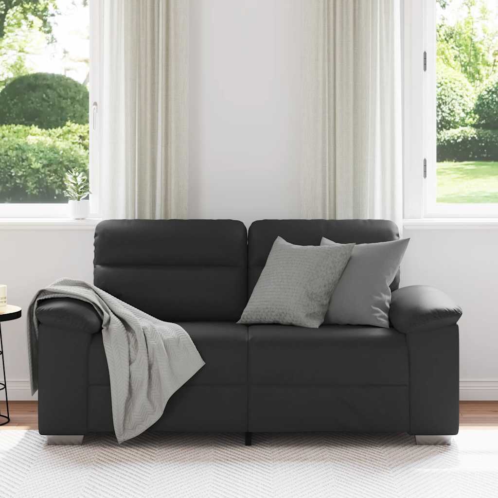 2-zitsbank zwart 160x81x84 cm kunstleer