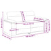 2-zitsbank wit 160x81x84 cm kunstleer