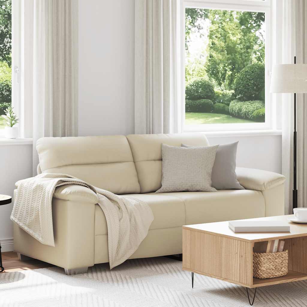 2-zitsbank crème 180x81x84 cm kunstleer