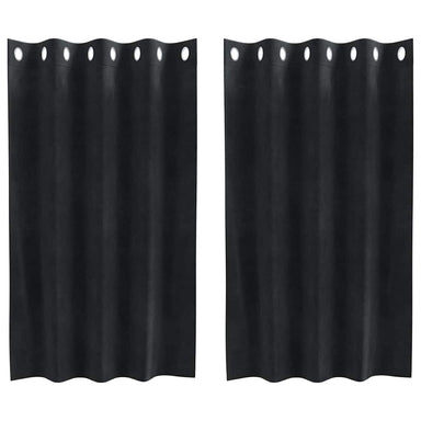 Verduisterende gordijnen 2 st Zwart 140 x 140 cm Fluweel