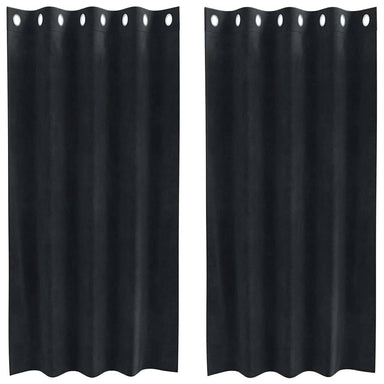 Verduisterende gordijnen 2 st Zwart 140 x 175 cm Fluweel