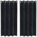 Verduisterende gordijnen 2 st Zwart 140 x 175 cm Fluweel