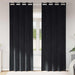 Verduisterende gordijnen 2 st Zwart 140 x 225 cm Fluweel