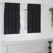 Verduisterende gordijnen 2 st Zwart 140 x 140 cm Fluweel