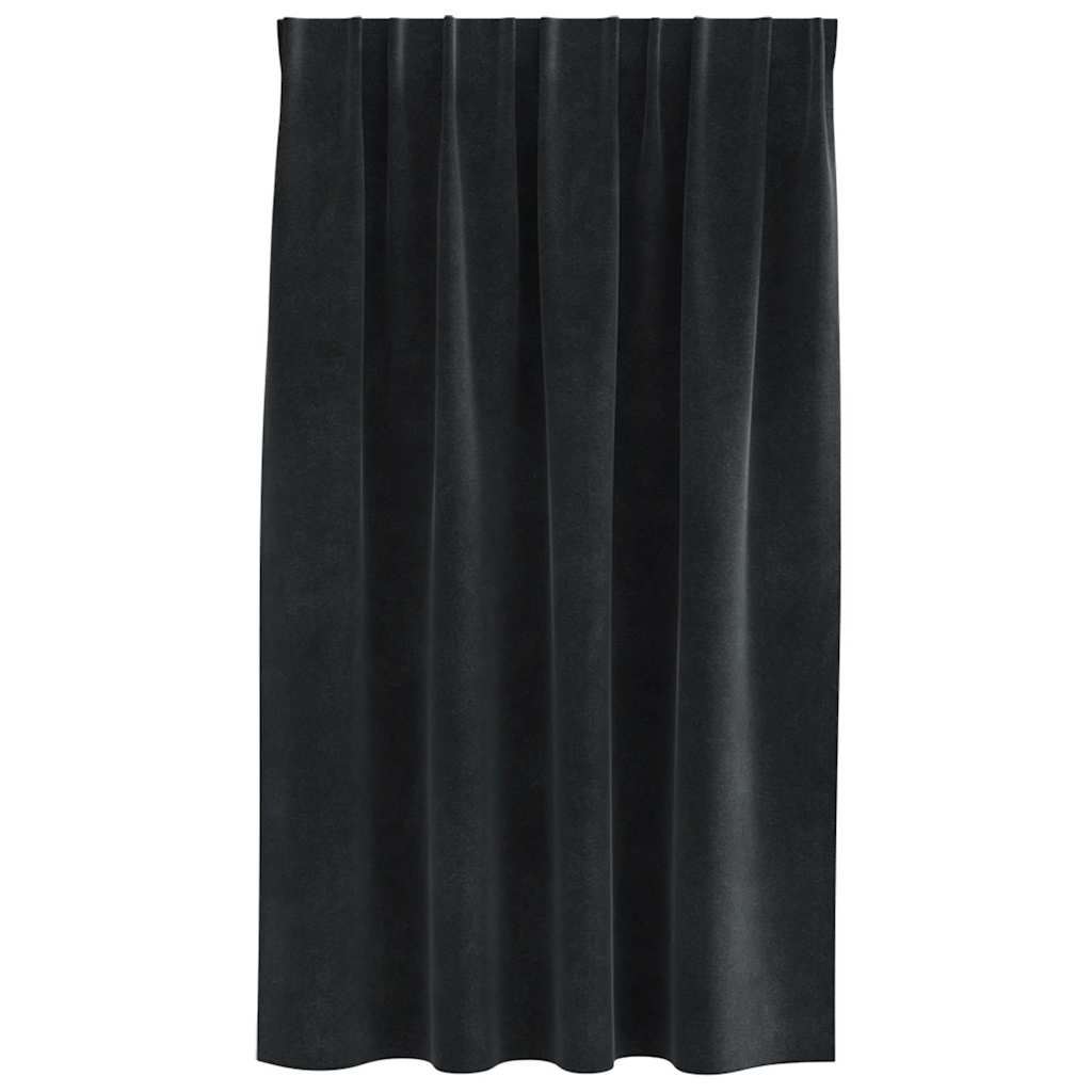 Verduisterende gordijnen 2 st Zwart 140 x 140 cm Fluweel