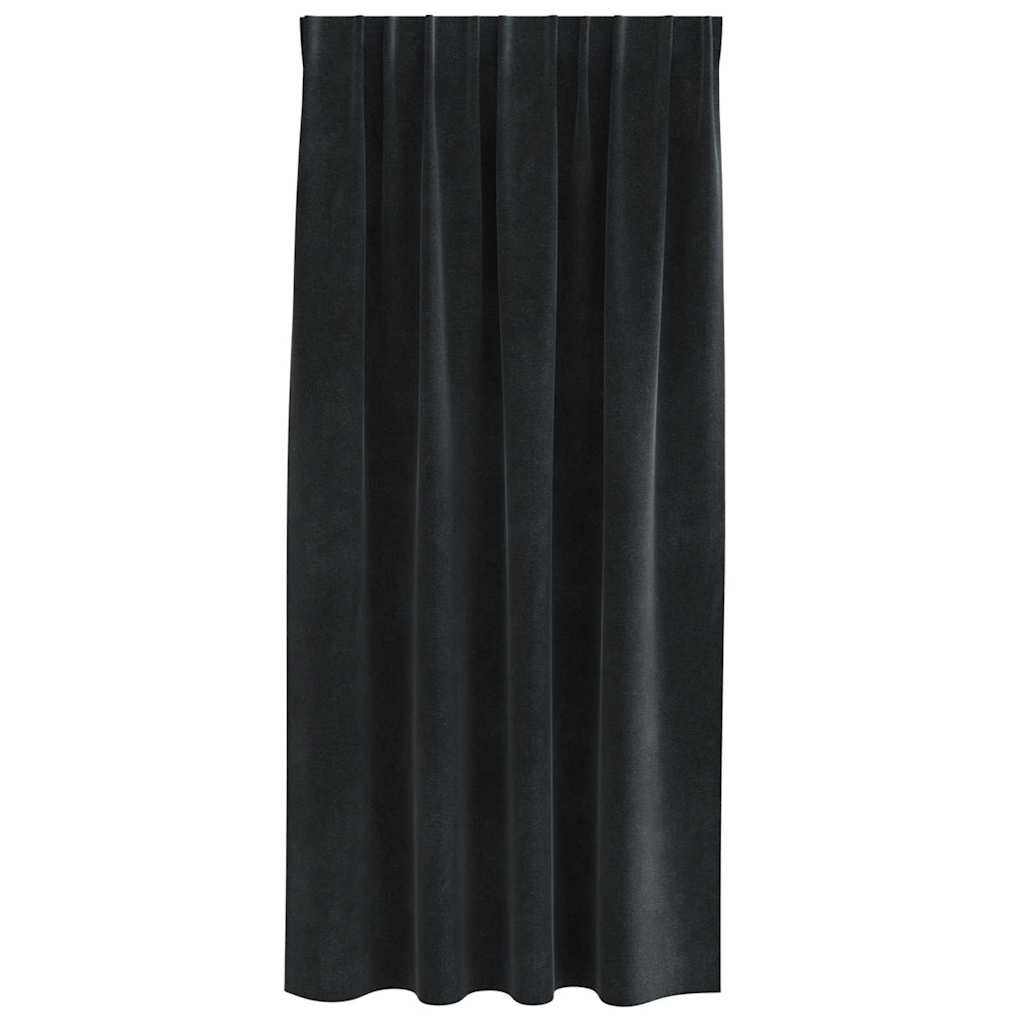 Verduisterende gordijnen 2 st Zwart 140 x 175 cm Fluweel