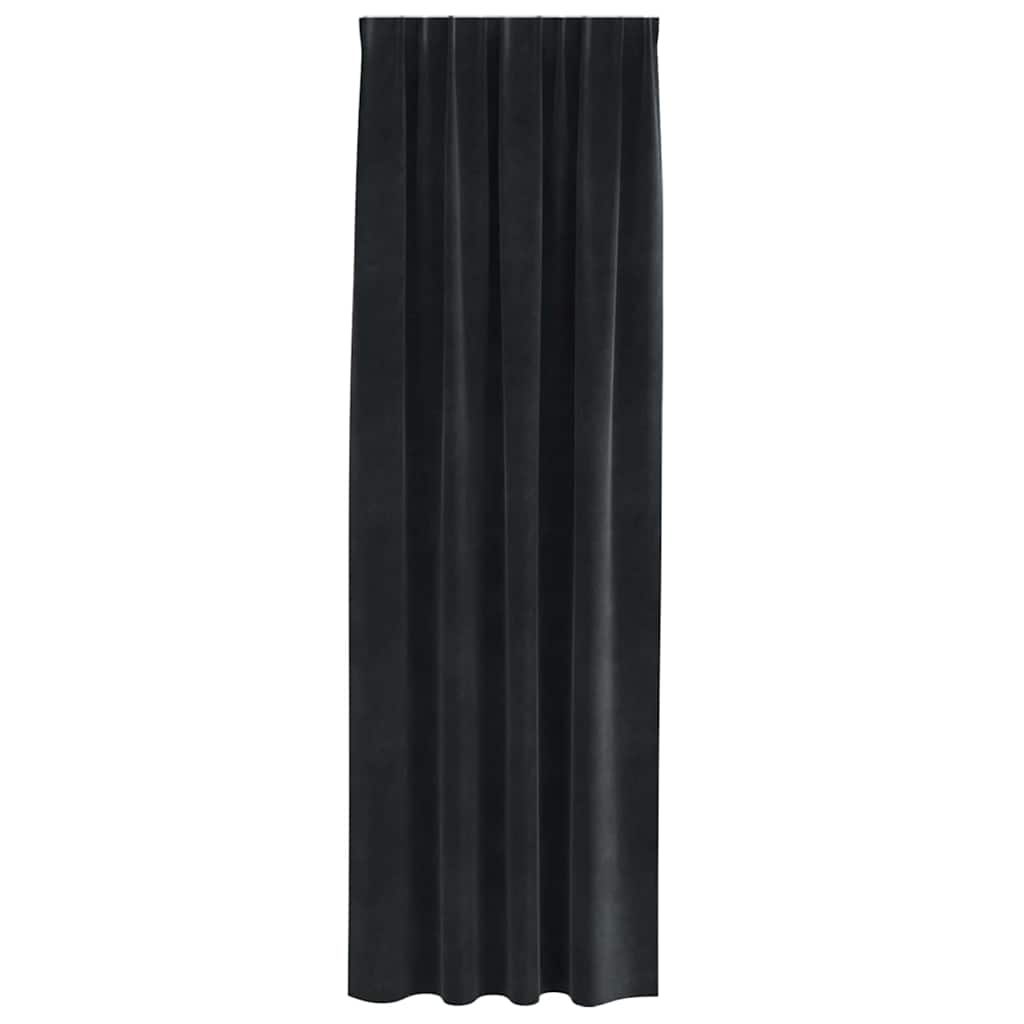 Verduisterende gordijnen 2 st Zwart 140 x 260 cm Fluweel