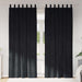 Verduisterende gordijnen 2 st Zwart 140 x 225 cm Fluweel