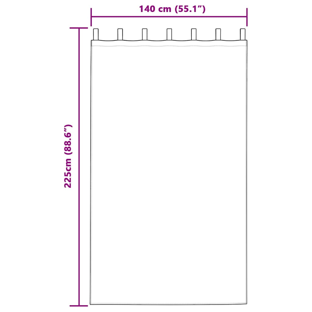 Verduisterende gordijnen 2 st Zwart 140 x 225 cm Fluweel