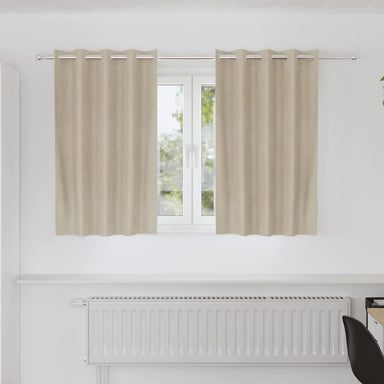 Verduisterende gordijnen 2 st Crème 140 x 140 cm Fluweel