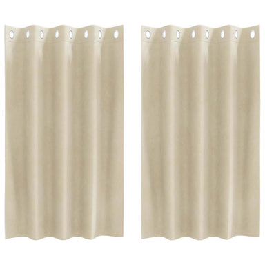 Verduisterende gordijnen 2 st Crème 140 x 140 cm Fluweel