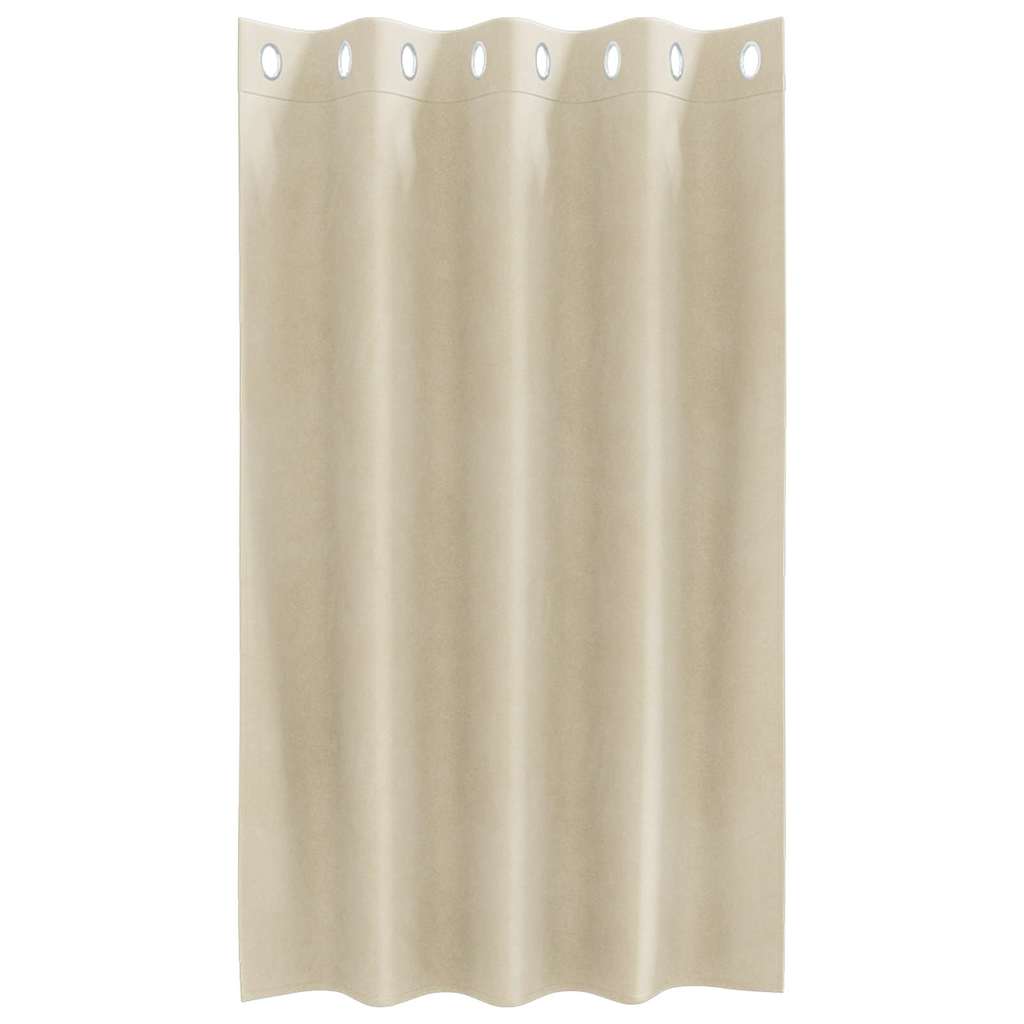 Verduisterende gordijnen 2 st Crème 140 x 140 cm Fluweel