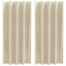 Verduisterende gordijnen 2 st Crème 140 x 175 cm Fluweel