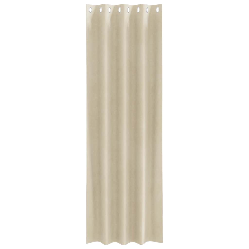 Verduisterende gordijnen 2 st Crème 140 x 225 cm Fluweel