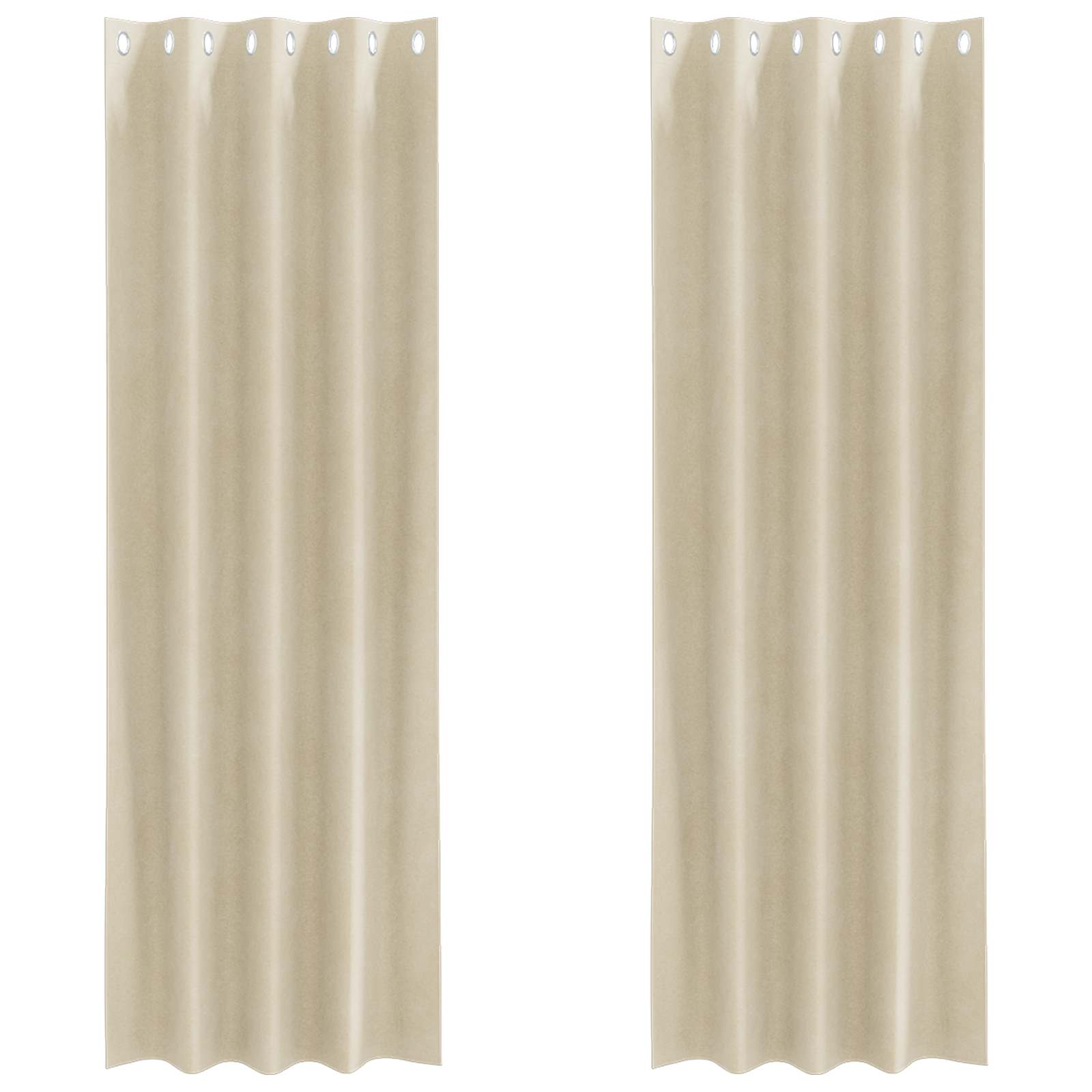 Verduisterende gordijnen 2 st Crème 140 x 245 cm Fluweel