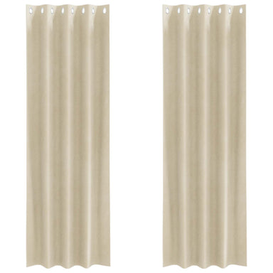 Verduisterende gordijnen 2 st Crème 140 x 245 cm Fluweel