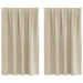 Verduisterende gordijnen 2 st Crème 140 x 140 cm Fluweel