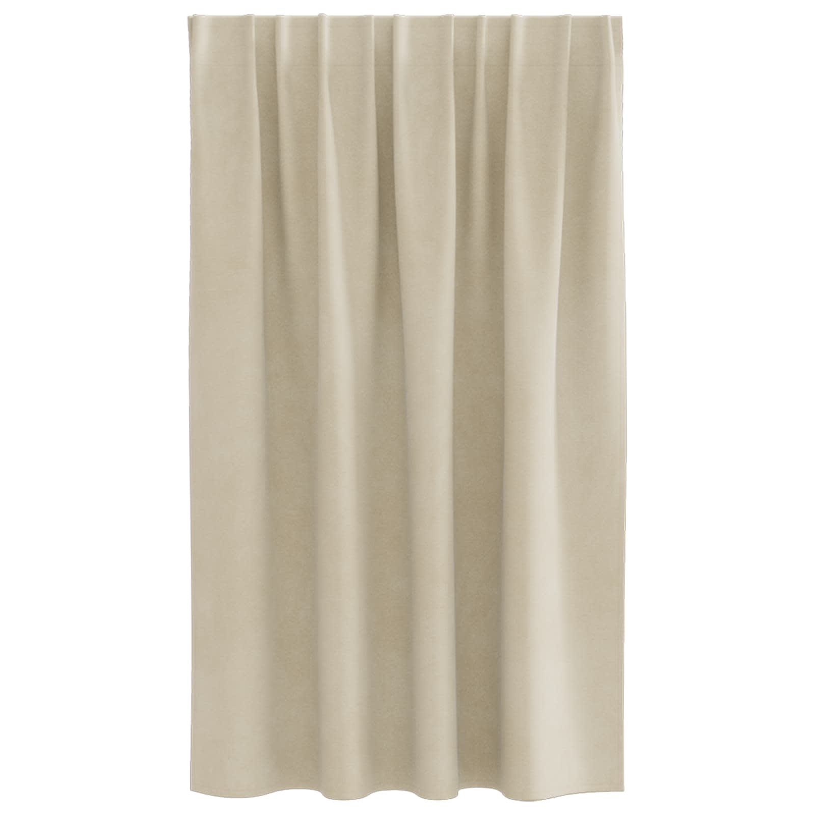 Verduisterende gordijnen 2 st Crème 140 x 140 cm Fluweel