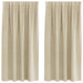 Verduisterende gordijnen 2 st Crème 140 x 175 cm Fluweel