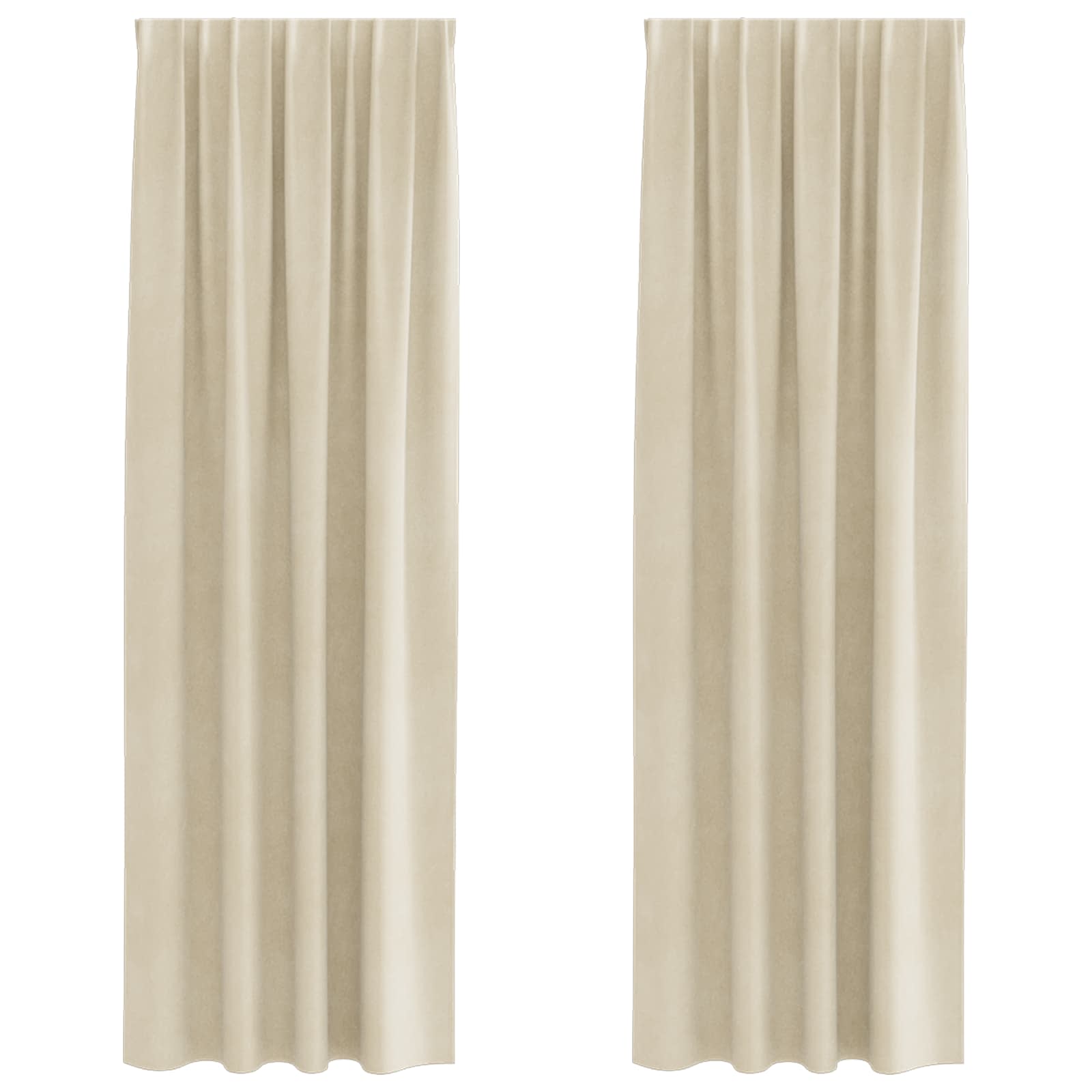 Verduisterende gordijnen 2 st Crème 140 x 260 cm Fluweel