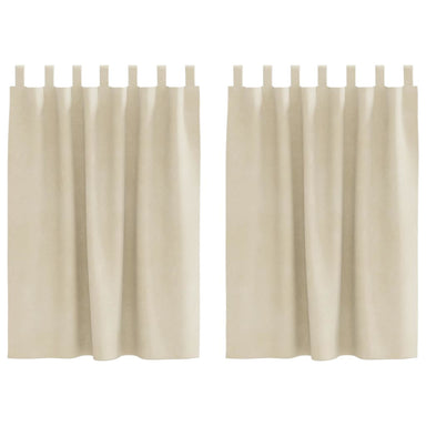 Verduisterende gordijnen 2 st Crème 140 x 140 cm Fluweel