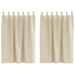 Verduisterende gordijnen 2 st Crème 140 x 140 cm Fluweel