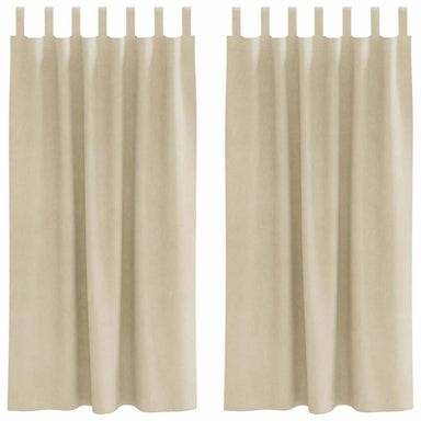 Verduisterende gordijnen 2 st Crème 140 x 175 cm Fluweel