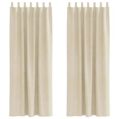 Verduisterende gordijnen 2 st Crème 140 x 225 cm Fluweel