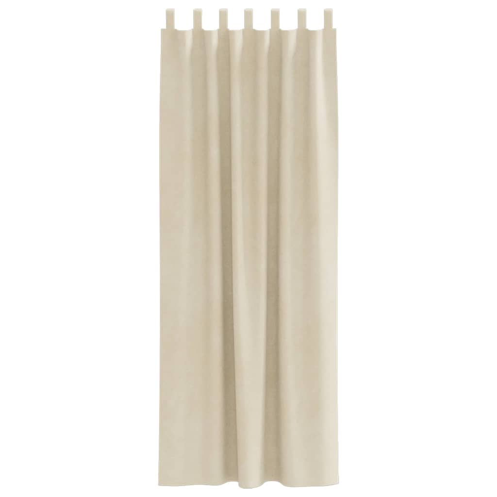 Verduisterende gordijnen 2 st Crème 140 x 245 cm Fluweel