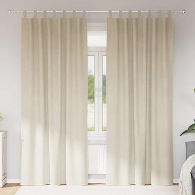 Verduisterende gordijnen 2 st Crème 140 x 260 cm Fluweel