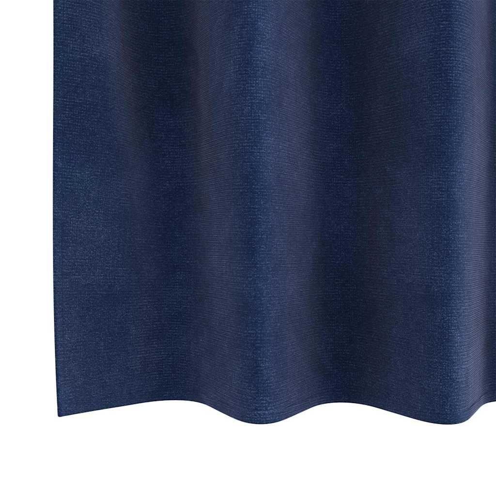 Verduisterende gordijnen 2 st Donkerblauw 140 x 140 cm Fluweel